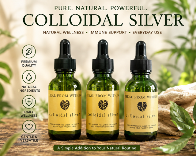 Colloidal Silver 2oz Glass Bottle
