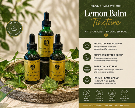 Lemon Balm Tincture 2oz Glass Bottle