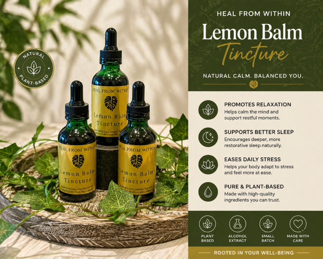Lemon Balm Tincture 2oz Glass Bottle